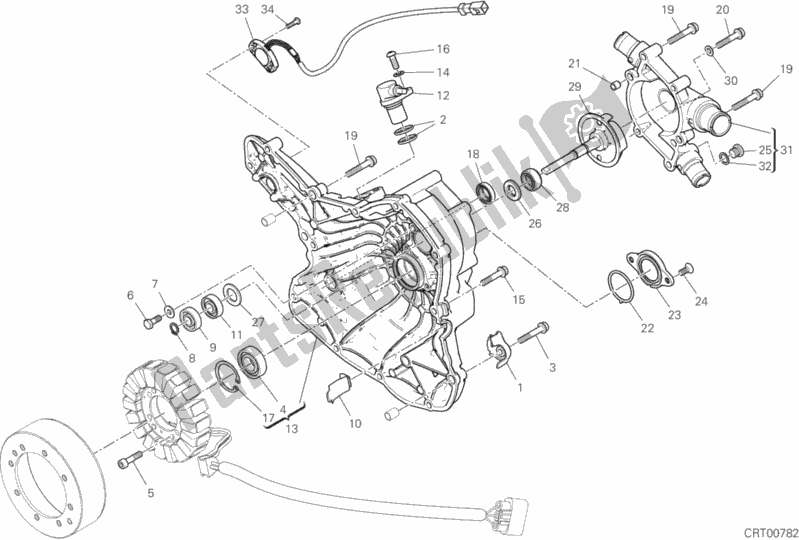 Alle onderdelen voor de Generator Deksel van de Ducati Multistrada 1260 ABS USA 2020